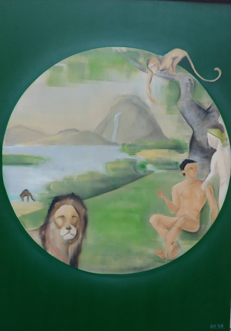 Graffiti im Innenhof von Matthias Mummereit - der 6. Tag der Schöpfung